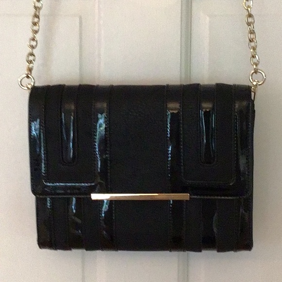 Shoulder bag, Big Buddha, gold chain strap, with patent trim - Picture 2 of 6